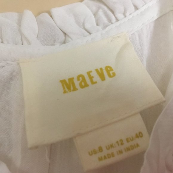 Maeve Anthropologie Tiered Eyelet Midi Dress 8 - Picture 7 of 8